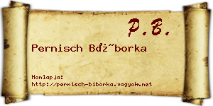 Pernisch Bíborka névjegykártya